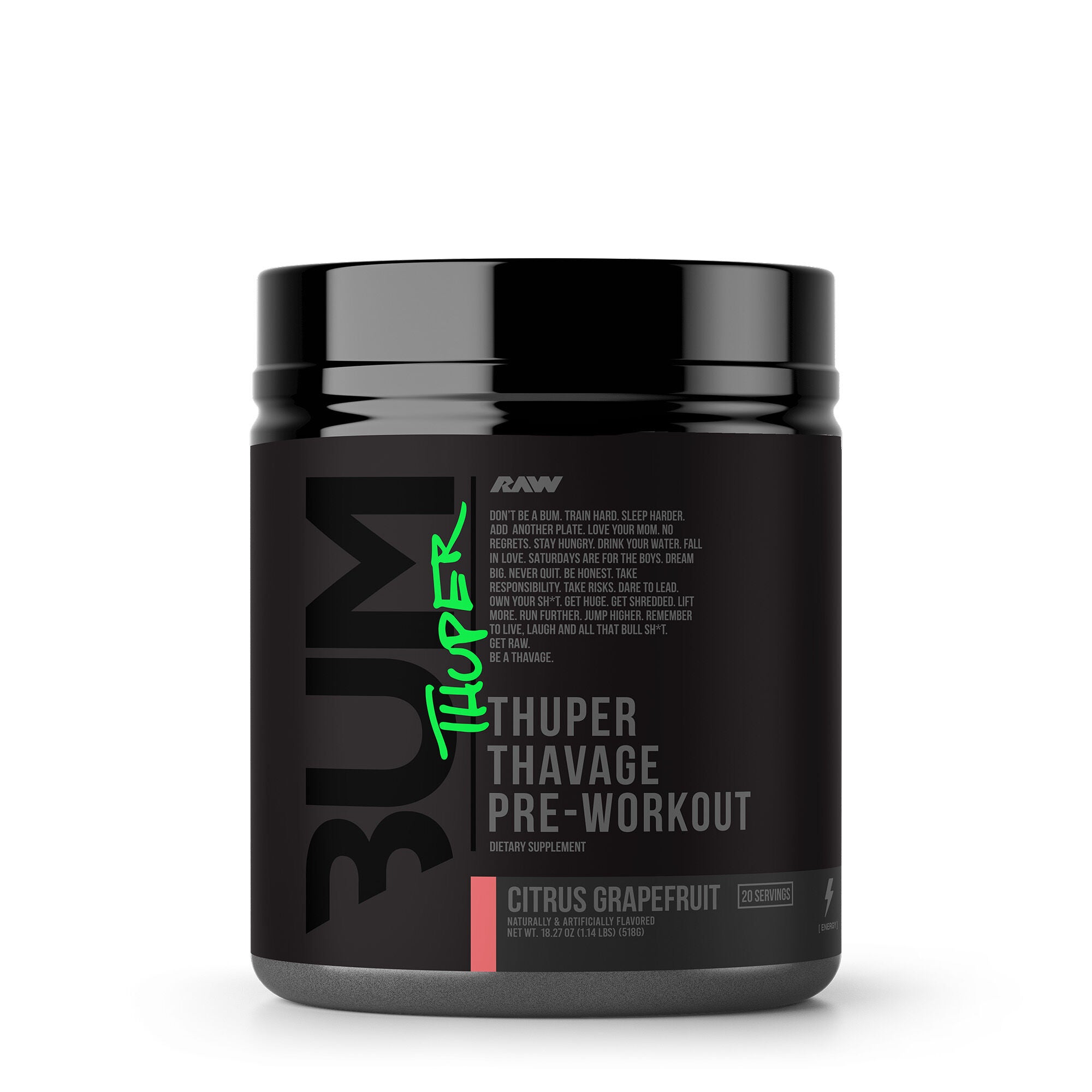 Thuper Thavage Pre-Workout - Citrus Grapefruit (20 Servings)  | GNC